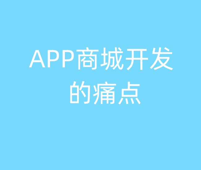 APP商城开发的痛点 APP商城开发的痛点